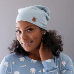 Bamboo Jersey Adult Beanie In Fog -Kyte Baby kyte baby adult beanie bamboo jersey adult beanie in fog 31658596008047