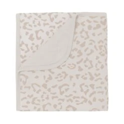 Baby Blanket In Oat Leopard