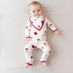 Bib In Cloud Poppies -Kyte Baby kyte baby bib cloud poppies bib in cloud poppies 32539971747951