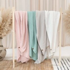 Chunky Knit Toddler Blanket In Blush -Kyte Baby kyte baby chunky knit toddler blanket blush toddler chunky knit toddler blanket in blush 32751812083823