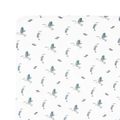 Crib Sheet In Blue Heron -Kyte Baby kyte baby crib sheet blue heron crib sheet crib sheet in blue heron 32715314200687