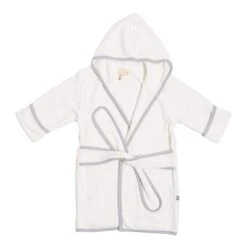 Toddler Bath Robe In Cloud With Storm Trim -Kyte Baby kyte baby home and bath cloud with storm trim 6 18 months toddler bath robe in cloud with storm trim 30036225622127