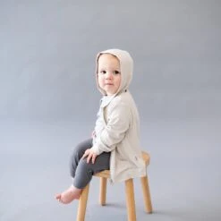 Bamboo Jersey Hooded Jacket In Oat -Kyte Baby kyte baby hooded jacket bamboo jersey hooded jacket in oat 30770302091375