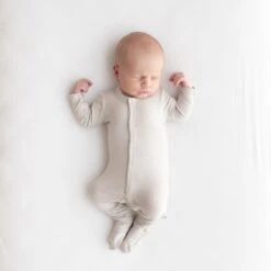 Footie In Oat -Kyte Baby kyte baby layette footie in oat 31295263506543