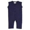 Sleeveless Romper In Navy 2 Sleeveless Romper In Navy -Kyte Baby kyte baby layette sleeveless romper in navy 14189749534831