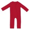 Zippered Romper In Cardinal -Kyte Baby kyte baby layette zippered romper in cardinal 31535628877935