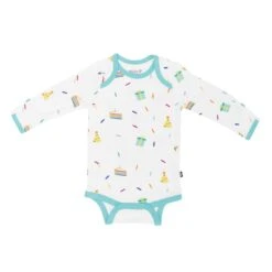 Long Sleeve Bodysuit In Cloud Party