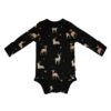 Long Sleeve Bodysuit In Midnight Deer -Kyte Baby kyte baby long sleeve bodysuits long sleeve bodysuit in midnight deer 32700266283119