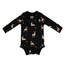 Long Sleeve Bodysuit In Midnight Deer