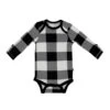 Long Sleeve Bodysuit In Midnight Plaid -Kyte Baby kyte baby long sleeve bodysuits long sleeve bodysuit in midnight plaid 32575556943983