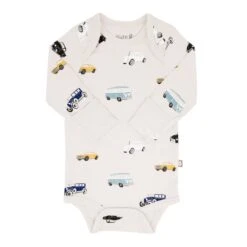 Long Sleeve Bodysuit In Vintage Cars -Kyte Baby kyte baby long sleeve bodysuits long sleeve bodysuit in vintage cars 32535793336431