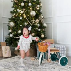 Long Sleeve Bubble Romper In Cloud Deer -Kyte Baby kyte baby long sleeve bubble romper long sleeve bubble romper in cloud deer 32701763879023