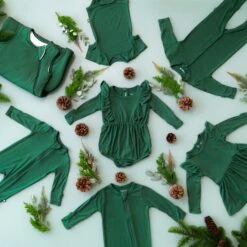 Long Sleeve Bubble Romper In Forest 13 Long Sleeve Bubble Romper In Forest -Kyte Baby kyte baby long sleeve bubble romper long sleeve bubble romper in forest 32501312356463