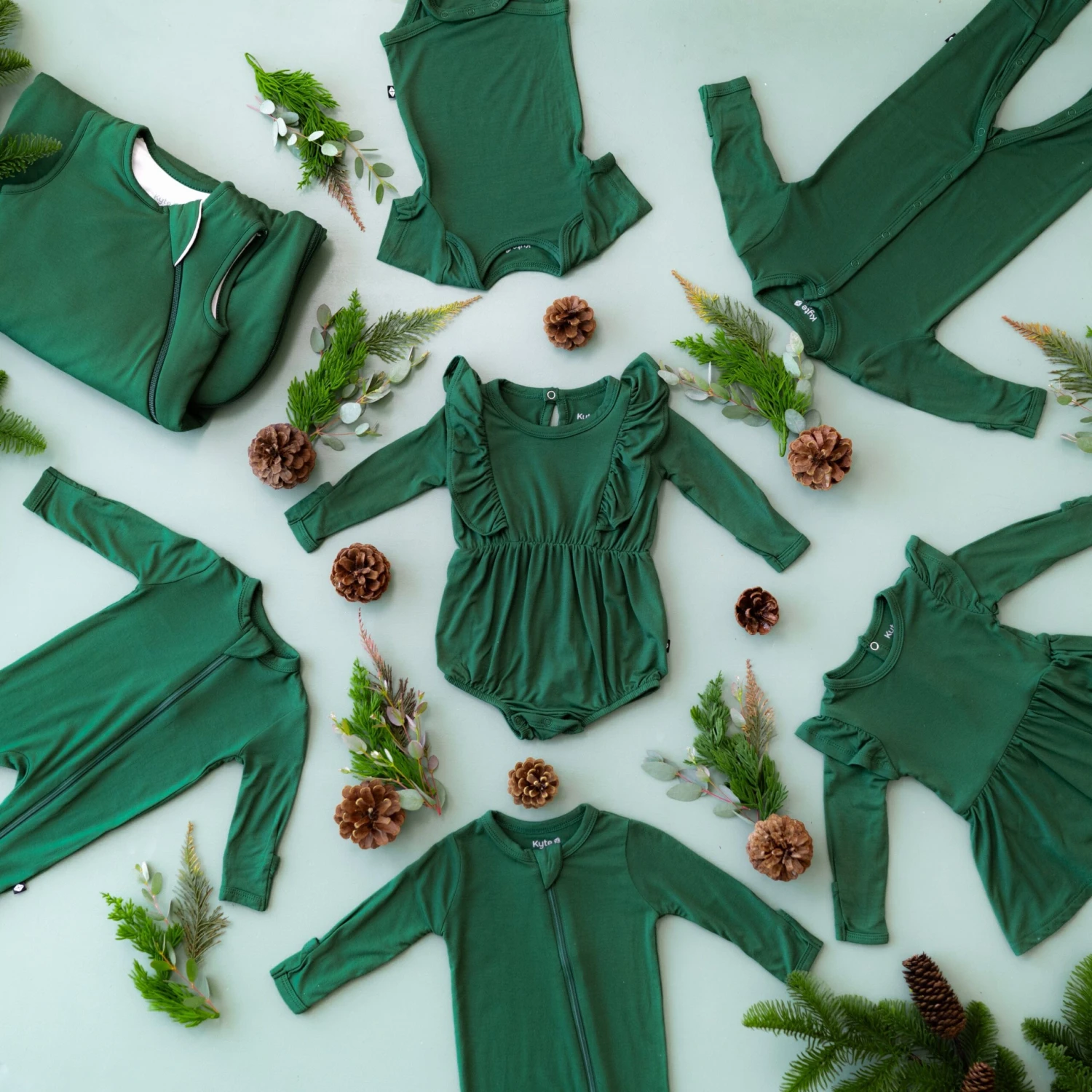 Long Sleeve Bubble Romper In Forest 8 Long Sleeve Bubble Romper In Forest - Image 6