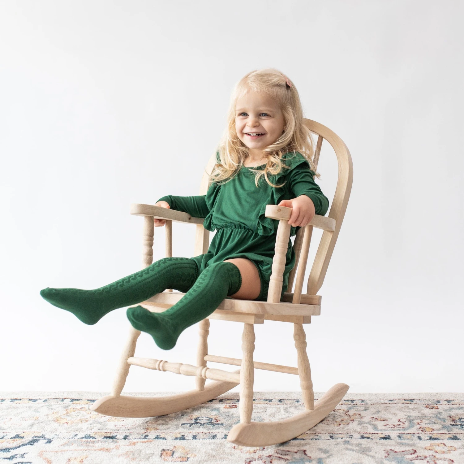 Long Sleeve Bubble Romper In Forest 5 Long Sleeve Bubble Romper In Forest - Image 3