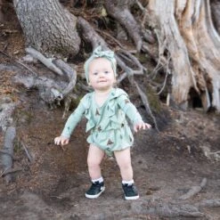 Long Sleeve Bubble Romper In Trail -Kyte Baby kyte baby long sleeve bubble romper long sleeve bubble romper in trail 32519482671215