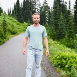 Men's Crew Neck Tee In Glacier -Kyte Baby kyte baby men s crew neck tee men s crew neck tee in glacier 32513649541231