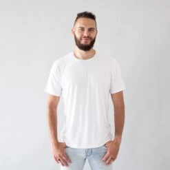 Men's Crew Neck Tee In Snow 9 Men's Crew Neck Tee In Snow -Kyte Baby kyte baby men s crew neck tee men s crew neck tee in snow 30949104549999