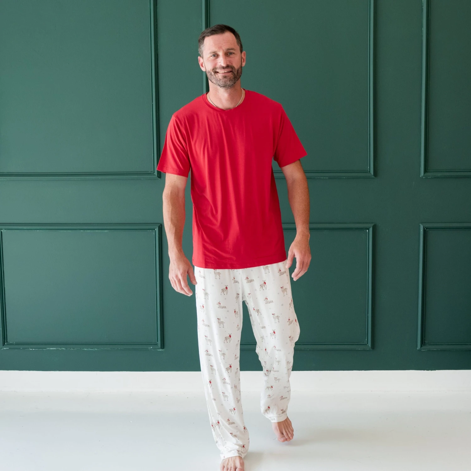 Men's Lounge Pants In Cloud Deer 3 Men's Lounge Pants In Cloud Deer