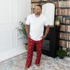 Men's Lounge Pants In Gryffindor™ -Kyte Baby kyte baby men s lounge pants men s lounge pants in gryffindor 32475949858927