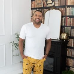 Men's Lounge Pants In Hufflepuff™ -Kyte Baby kyte baby men s lounge pants men s lounge pants in hufflepuff 32475950219375