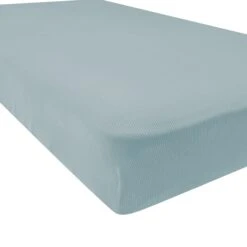 Ribbed Crib Sheet In Glacier -Kyte Baby kyte baby ribbed crib sheet glacier ribbed crib sheet ribbed crib sheet in glacier 32760439701615