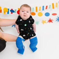 Bodysuit In Midnight Party -Kyte Baby kyte baby short sleeve bodysuits bodysuit in midnight party 32605484580975