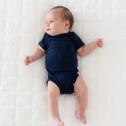 Bodysuit In Navy -Kyte Baby kyte baby short sleeve bodysuits bodysuit in navy 32582505070703