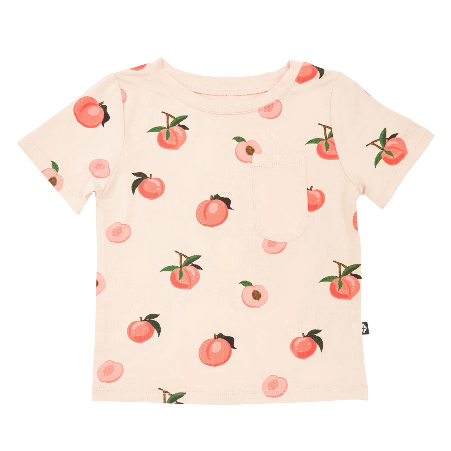 Toddler Crew Neck Tee In Peach 3 Toddler Crew Neck Tee In Peach