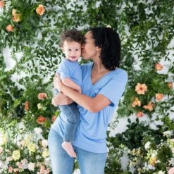 Toddler Crew Neck Tee In Periwinkle -Kyte Baby kyte baby short sleeve toddler unisex tee toddler unisex tee in periwinkle 31973294145647