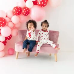 Toddler Crew Neck Tee In Strawberry -Kyte Baby kyte baby short sleeve toddler unisex tee toddler unisex tee in strawberry 31859584794735