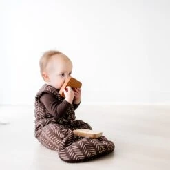 Sleep Bag In Espresso Herringbone 2.5 -Kyte Baby kyte baby sleep bag 2 5 tog sleep bag in espresso herringbone 2 5 32734377640047