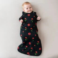 Sleep Bag In Midnight Poppies 2.5 -Kyte Baby kyte baby sleep bag 2 5 tog sleep bag in midnight poppies 2 5 32550110330991