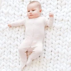 Footie In Blush -Kyte Baby kyte baby snap footies footie in blush 30034605146223
