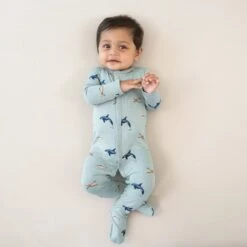 Footie In Coastline -Kyte Baby kyte baby snap footies footie in coastline 32519480148079