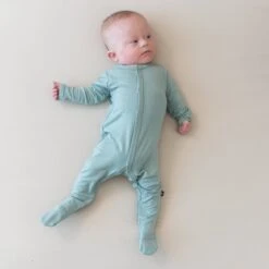 Footie In Glacier -Kyte Baby kyte baby snap footies footie in glacier 32501345943663