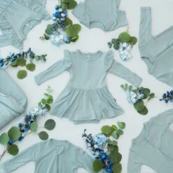 Footie In Glacier -Kyte Baby kyte baby snap footies footie in glacier 32501346861167