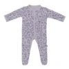 Footie In Taro Leopard -Kyte Baby kyte baby snap footies footie in taro leopard 32326389694575