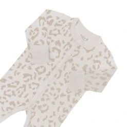 Romper In Oat Leopard -Kyte Baby kyte baby snap romper romper in oat leopard 32326400147567