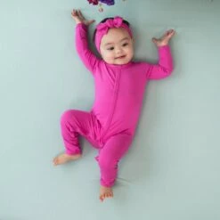 Romper In Raspberry -Kyte Baby kyte baby snap romper romper in raspberry 32290330869871