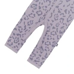 Romper In Taro Leopard -Kyte Baby kyte baby snap romper romper in taro leopard 32326407127151