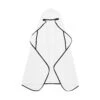 Toddler Hooded Bath Towel In Cloud With Midnight Trim -Kyte Baby kyte baby toddler hooded bath towel cloud with midnight trim toddler toddler hooded bath towel in cloud with midnight trim 28237608484975