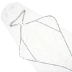 Toddler Hooded Bath Towel In Cloud With Storm Trim -Kyte Baby kyte baby toddler hooded bath towel cloud with storm trim toddler toddler hooded bath towel in cloud with storm trim 28239889760367