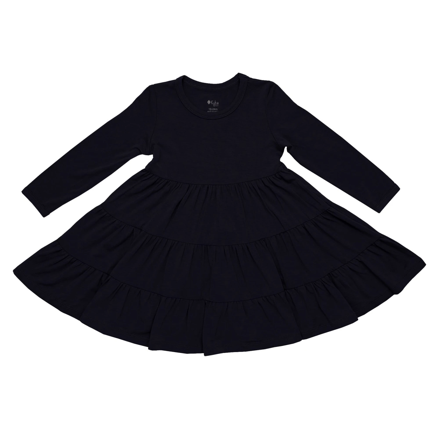 Long Sleeve Tiered Dress In Midnight 4 Long Sleeve Tiered Dress In Midnight - Image 2