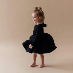 Long Sleeve Tiered Dress In Midnight 8 Long Sleeve Tiered Dress In Midnight -Kyte Baby kyte baby toddler long sleeve tiered dress long sleeve tiered dress in midnight 30308660772975