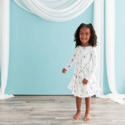 Long Sleeve Twirl Dress In Blue Heron -Kyte Baby kyte baby toddler long sleeve twirl dress long sleeve twirl dress in blue heron 32715449630831