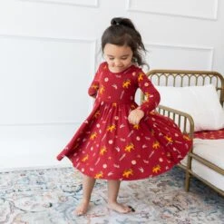 Long Sleeve Twirl Dress In Gryffindor™ 11 Long Sleeve Twirl Dress In Gryffindor™ -Kyte Baby kyte baby toddler long sleeve twirl dress long sleeve twirl dress in gryffindor 32475941339247