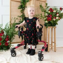 Pocket Dress In Midnight Poppies