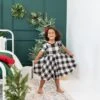 Twirl Dress In Midnight Plaid 1 Twirl Dress In Midnight Plaid -Kyte Baby kyte baby toddler short sleeve twirl dress twirl dress in midnight plaid 32575655215215
