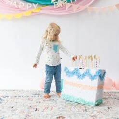 Long Sleeve Toddler Crew Neck Tee In Cloud Party -Kyte Baby kyte baby toddler unisex tee long sleeve toddler crew neck tee in cloud party 32605496901743